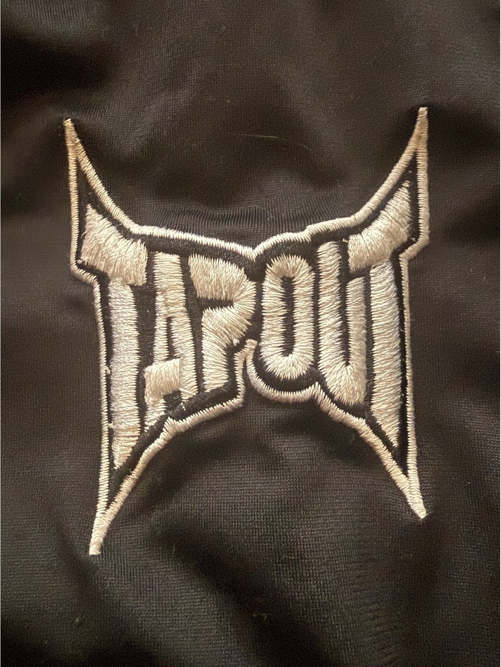 Tapout Black Track Pants with Purple Trim and Zipper Detailing